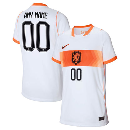 Netherlands National Team Nike Youth 2026 Away Stadium Replica Custom Jersey - White