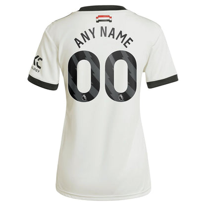 Manchester United adidas Originals Women's 2024/25 Third Custom Replica Jersey - Cream
