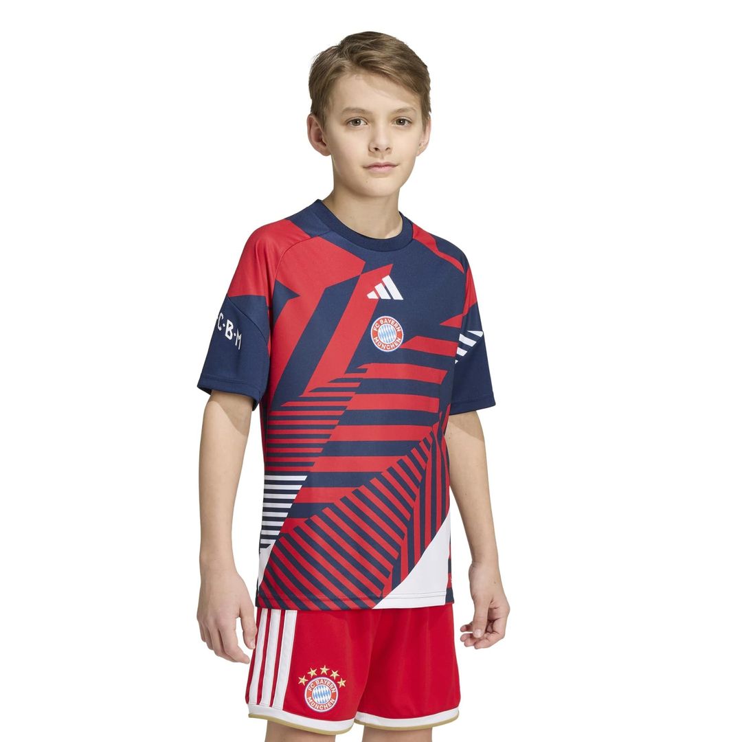 Bayern Munich adidas Youth 2026/27 Pre-Match Home Training Jersey - Blue/Red