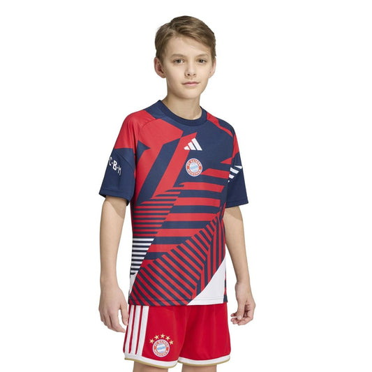 Bayern Munich adidas Youth 2026/27 Pre-Match Home Training Jersey - Blue/Red