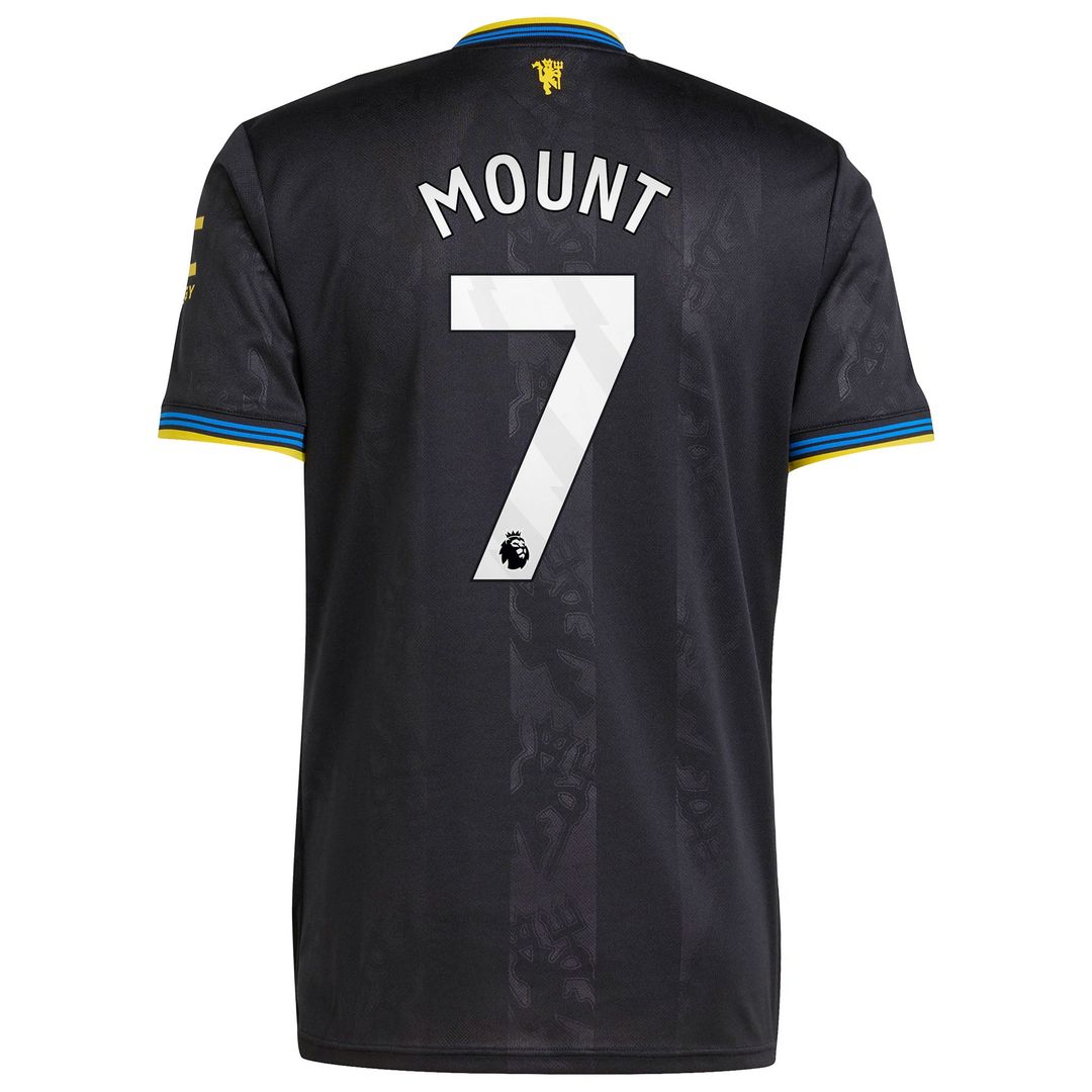 Mason Mount Manchester United adidas 2025/26 Third Replica Player Jersey - Black