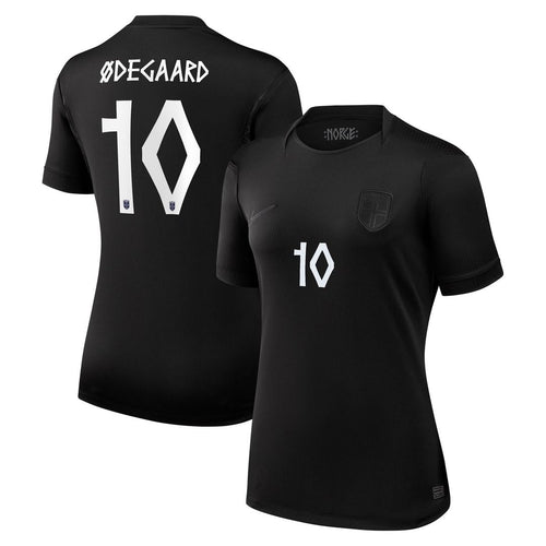 Martin Ødegaard Norway National Team Nike Women's 2026 Away Stadium Replica Jersey - Black