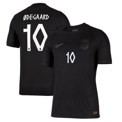 Martin Ødegaard Norway National Team Nike 2026 Away Match Authentic Jersey - Black
