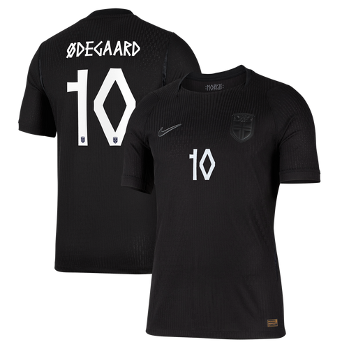 Martin Ødegaard Norway National Team Nike 2026 Away Match Authentic Jersey - Black