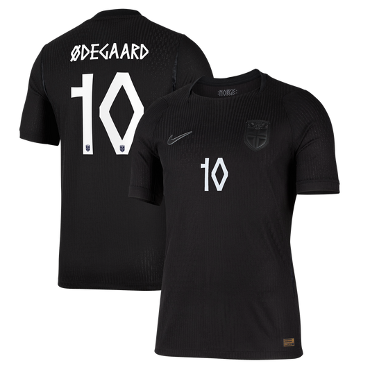Martin Ødegaard Norway National Team Nike 2026 Away Match Authentic Jersey - Black