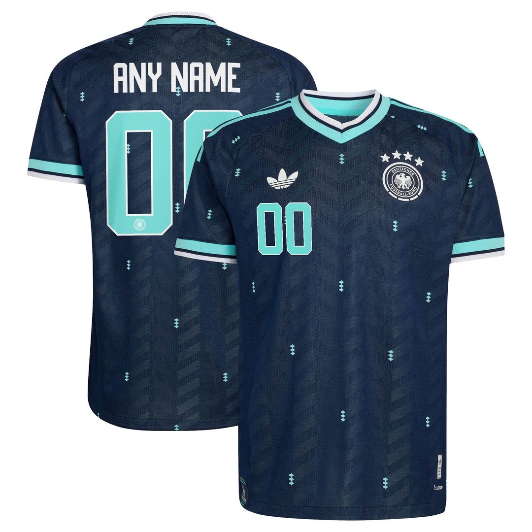 Germany National Team adidas 2026 Away On-Field Authentic Custom Jersey - Navy