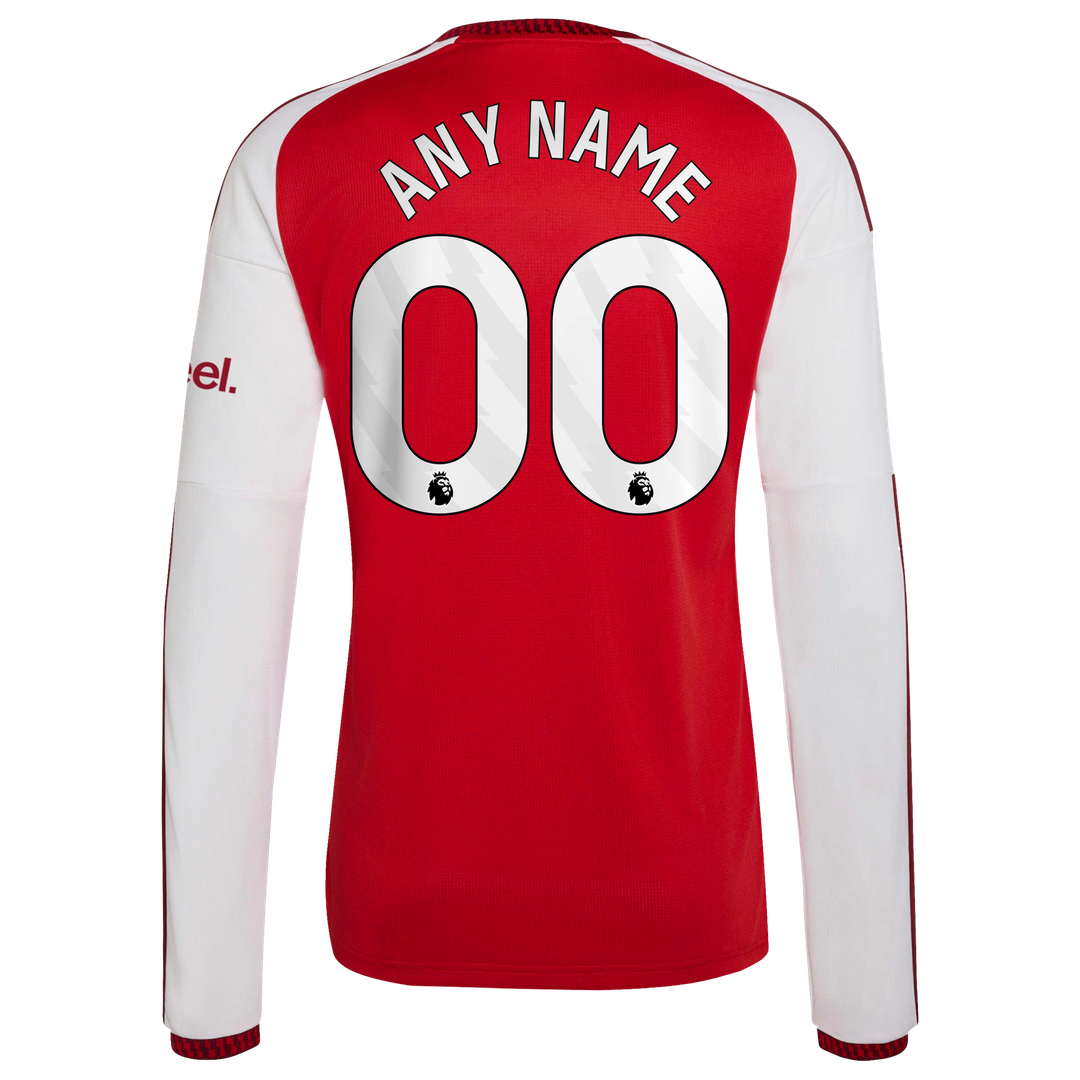 Arsenal adidas 2026/27 Home Replica Custom Long Sleeve Jersey - Red