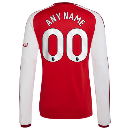 Arsenal adidas 2026/27 Home Replica Custom Long Sleeve Jersey - Red