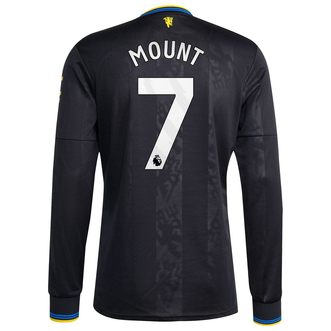 Mason Mount Manchester United adidas 2025/26 Away Replica Long Sleeve Player Jersey - White