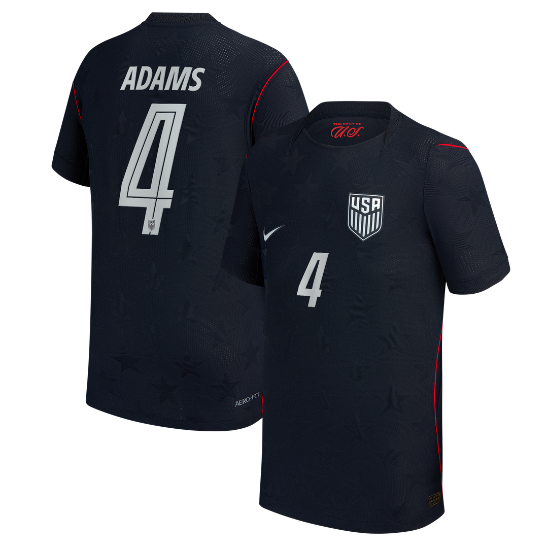 Tyler Adams USMNT Nike Youth 2026 Away Match Authentic Jersey - Blue