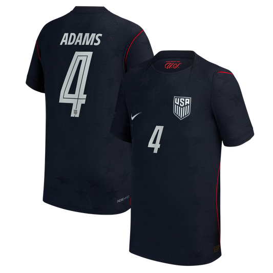 Tyler Adams USMNT Nike Youth 2026 Away Match Authentic Jersey - Blue