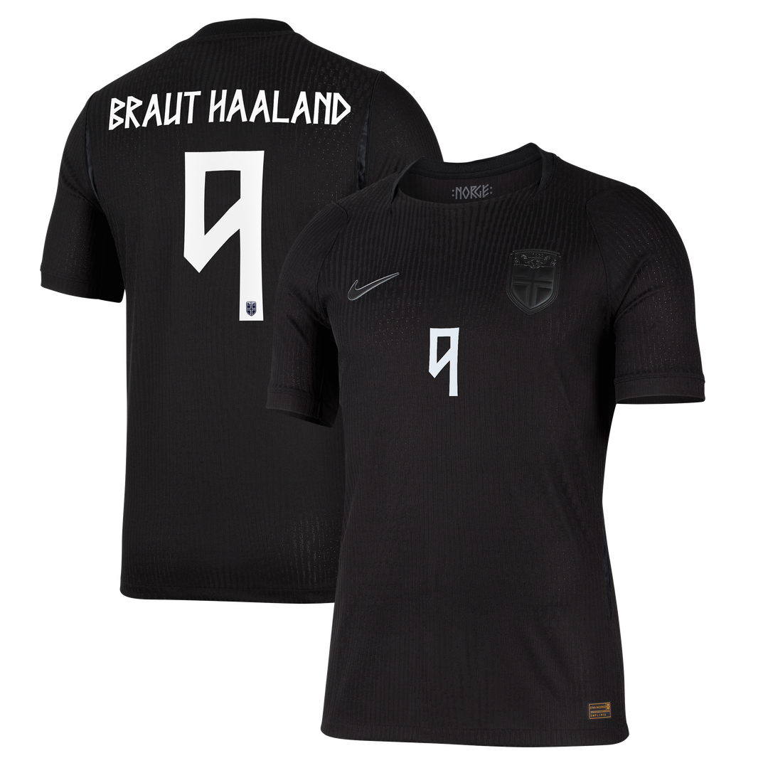 Erling Haaland Norway National Team Nike 2026 Away Match Authentic Jersey - Black