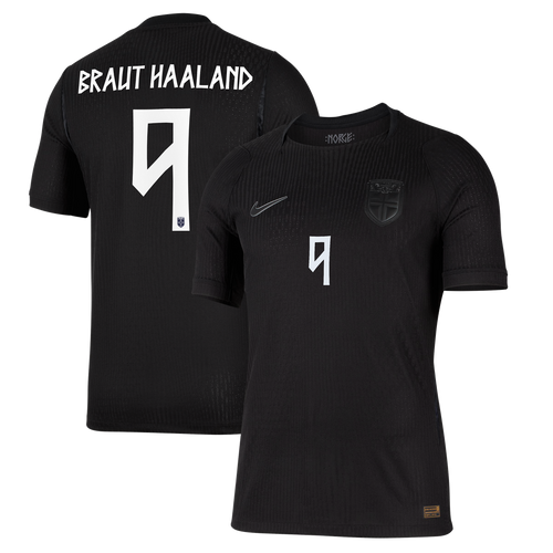 Erling Haaland Norway National Team Nike 2026 Away Match Authentic Jersey - Black