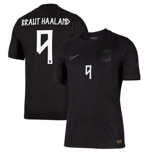 Erling Haaland Norway National Team Nike 2026 Away Match Authentic Jersey - Black