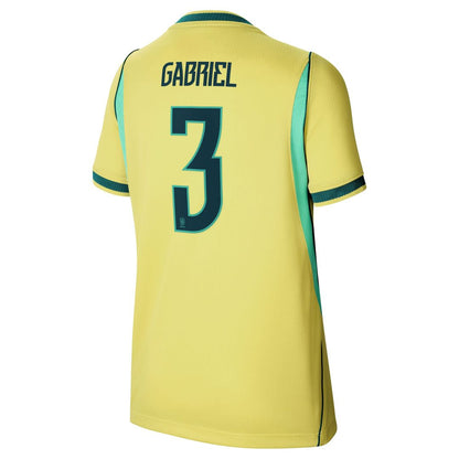Gabriel Magalhães Brazil National Team Nike Youth 2026 Home Stadium Replica Jersey - Yellow