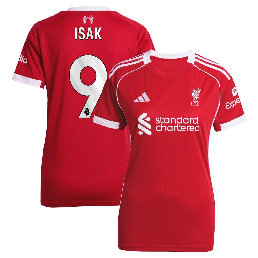 Alexander Isak Liverpool adidas Women's 2025/26 Home Replica Player Jersey - Red