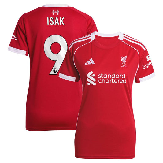 Alexander Isak Liverpool adidas Women's 2025/26 Home Replica Player Jersey - Red