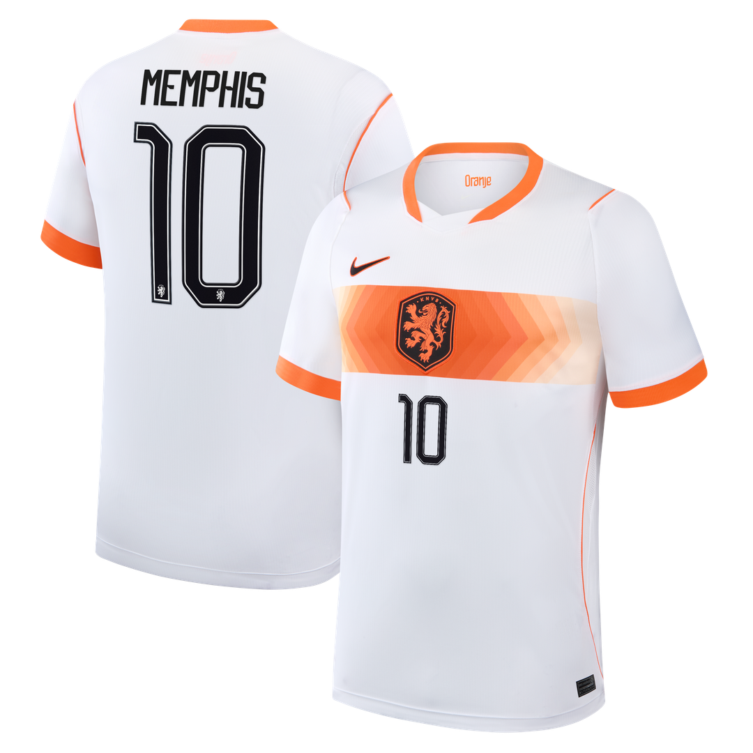 Memphis Depay Netherlands National Team Nike 2026 Away Stadium Replica Jersey - White