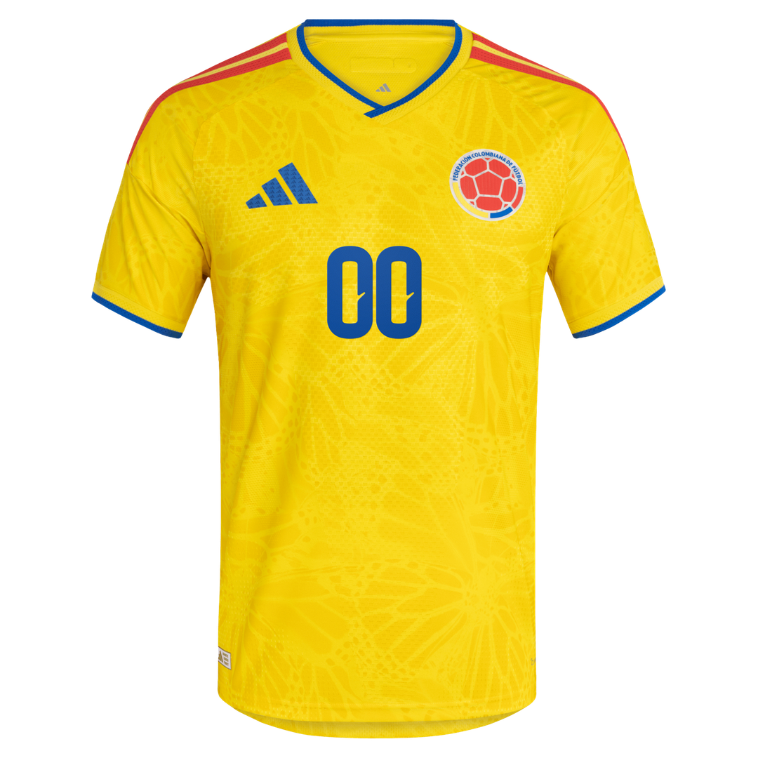 Colombia National Team adidas 2026 Home On-Field Authentic Custom Jersey - Yellow