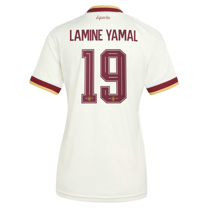Lamine Yamal Spain National Team adidas Women's 2026 Away Replica Jersey - White