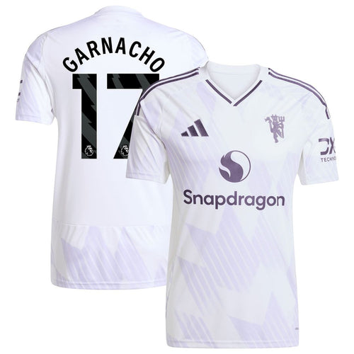 Alejandro Garnacho Manchester United adidas 2025/26 Away Replica Player Jersey - White