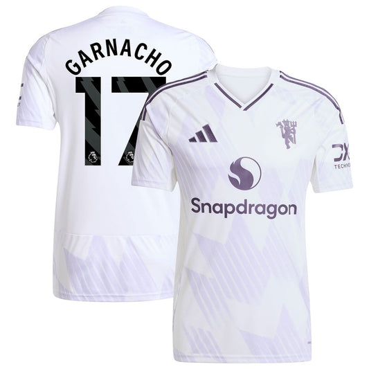 Alejandro Garnacho Manchester United adidas 2025/26 Away Replica Player Jersey - White