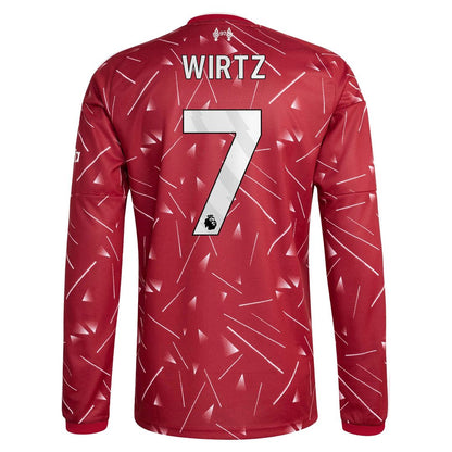 Florian Wirtz Liverpool adidas 2026/27 Home Replica Long Sleeve Jersey - Red