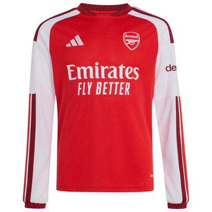 Martin Ødegaard Arsenal adidas Youth 2026/27 Home Replica Long Sleeve Jersey - Red