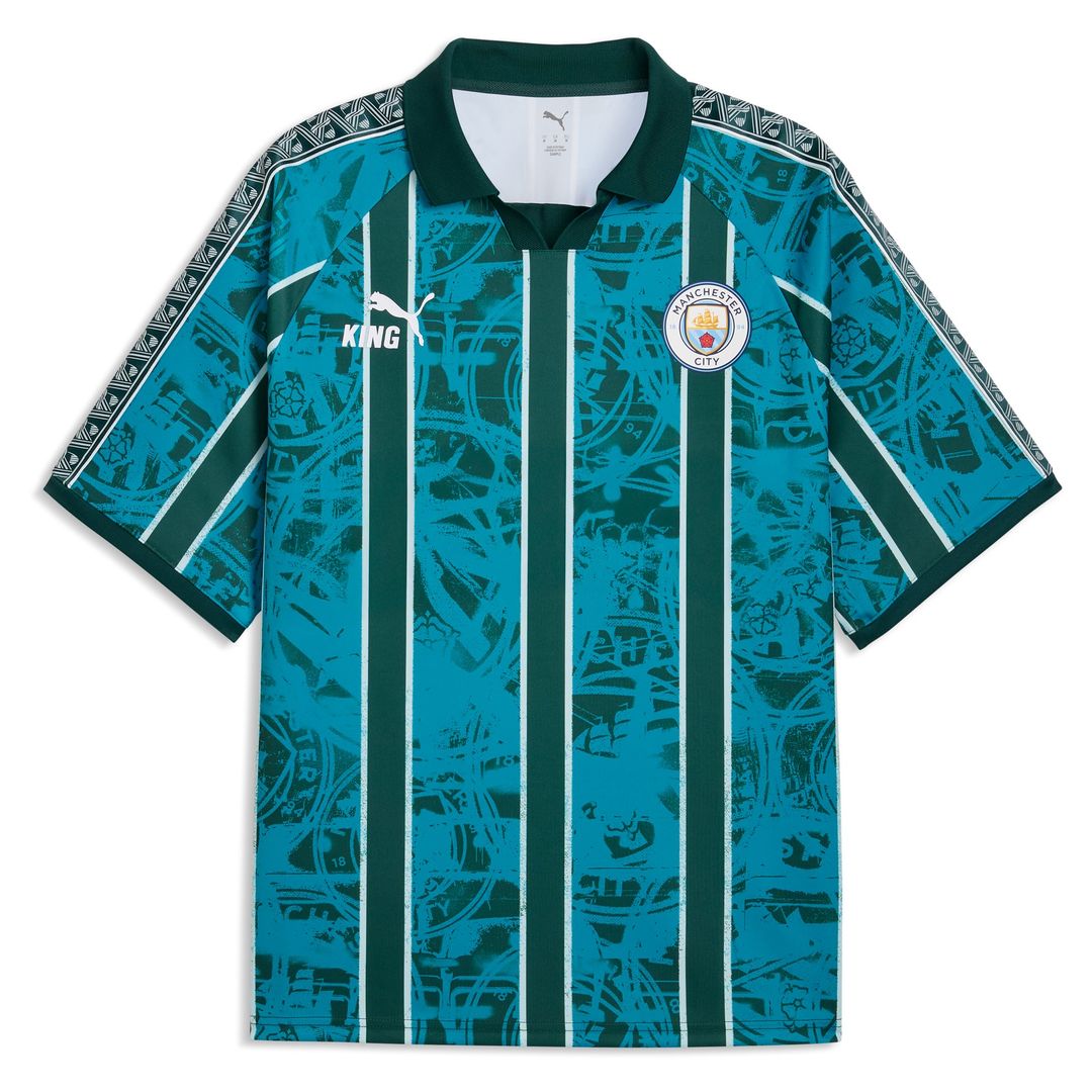 Manchester City Puma King Retro Fashion Jersey - Turquoise