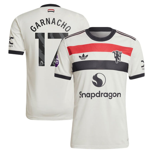 Alejandro Garnacho Manchester United adidas Originals  2024/25 Third Authentic Jersey - Cream