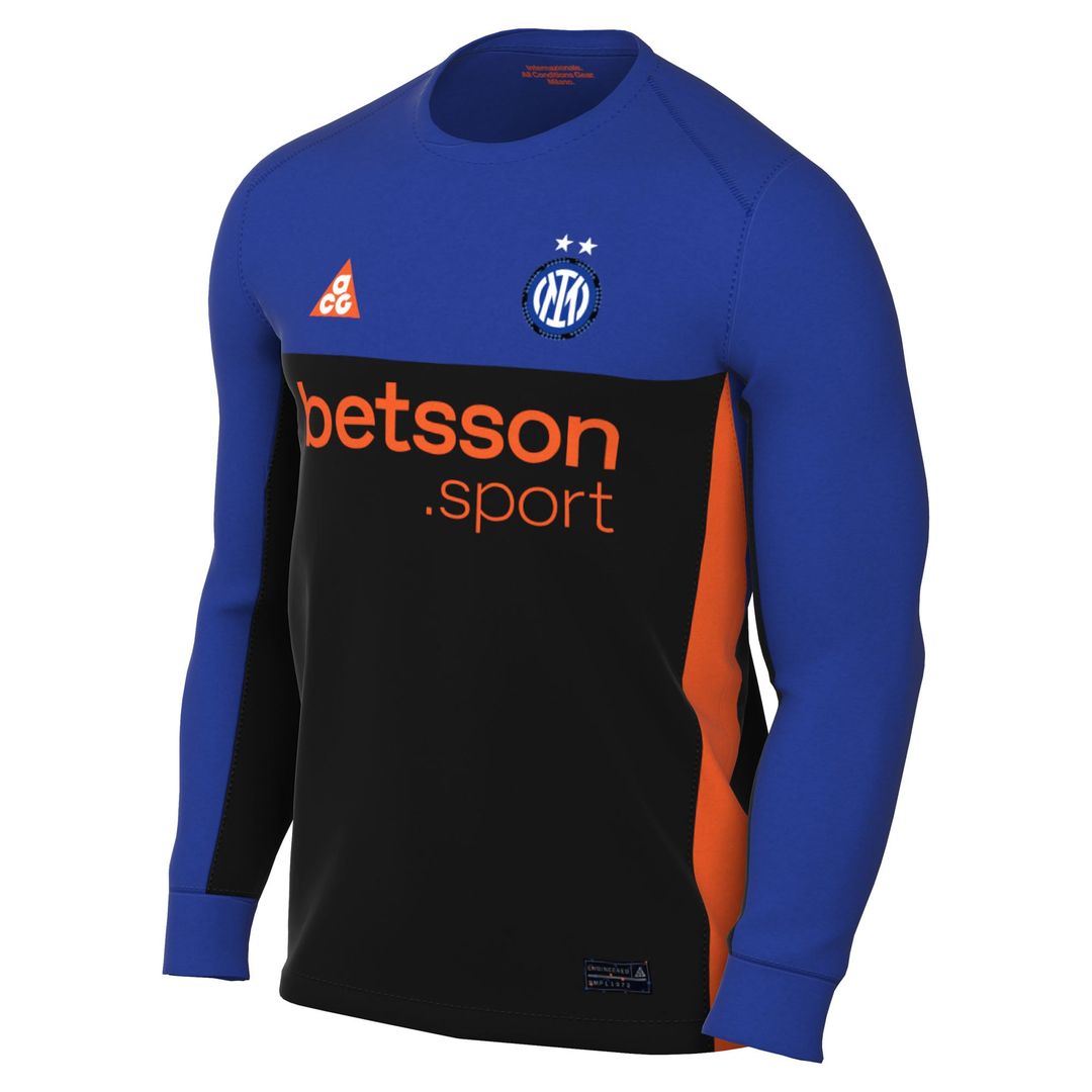 Inter Milan Nike 2025/26 Stadium Replica Long Sleeve Jersey - Blue