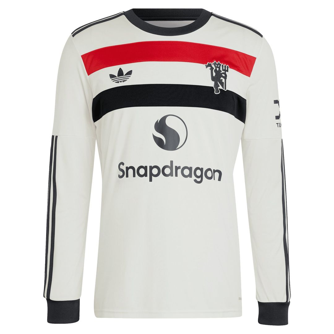 Rasmus Højlund Manchester United adidas Originals 2024/25 Third Replica Long Sleeve Jersey - Cream