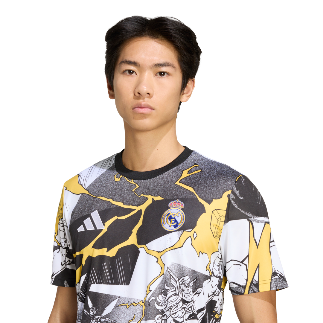 Real Madrid x Marvel adidas AEROREADY 2025/26 Pre-Match Top - White