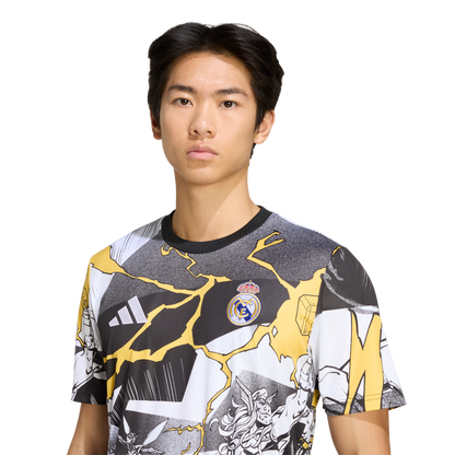 Real Madrid x Marvel adidas AEROREADY 2025/26 Pre-Match Top - White