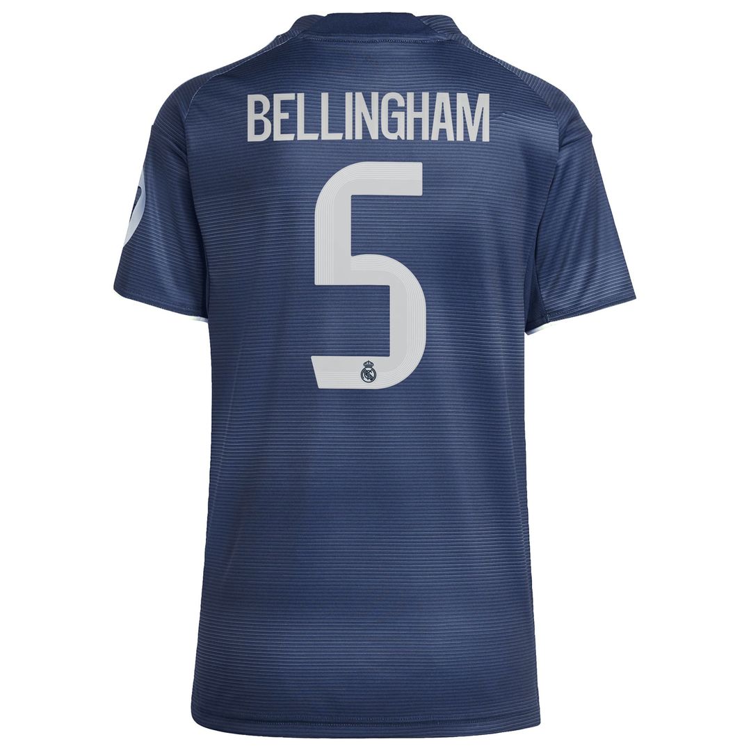 Jude Bellingham Real Madrid adidas Women's 2025/26 Away Replica Player Jersey - Blue