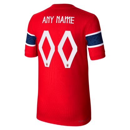Norway National Team Nike Youth 2026 Home Match Authentic Custom Jersey - Red