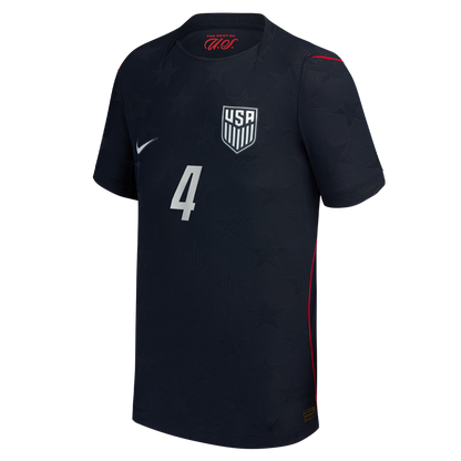 Tyler Adams USMNT Nike Youth 2026 Away Match Authentic Jersey - Blue
