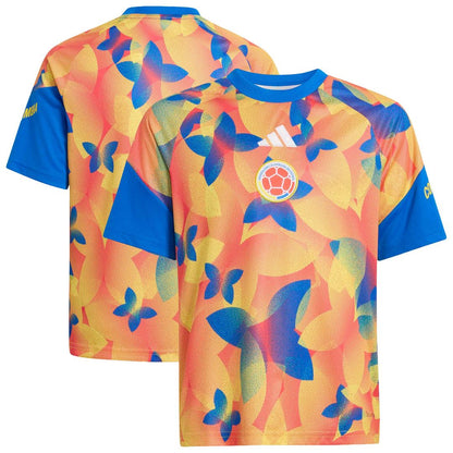 Colombia National Team adidas Youth 2026 Pre-Match Top - Yellow