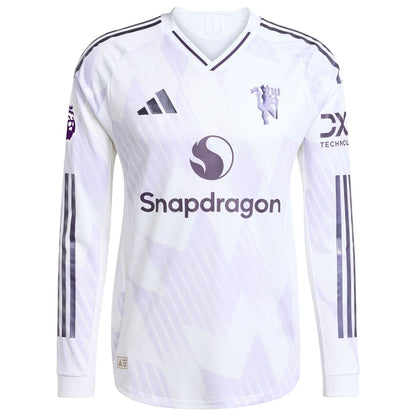 Mason Mount Manchester United adidas 2025/26 Away Authentic Long Sleeve Player Jersey - White