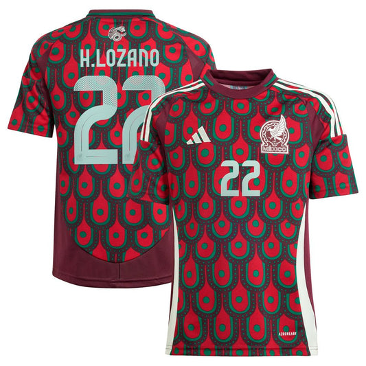 Hirving Lozano Mexico National Team adidas Youth 2024 Home Replica Player Jersey - Green