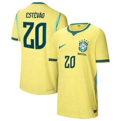 Willian Brazil National Team Nike Youth 2026 Home Match Authentic Jersey - Yellow