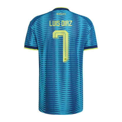 Luis Diaz Colombia National Team adidas 2026 Away On-Field Authentic Jersey - Turquoise