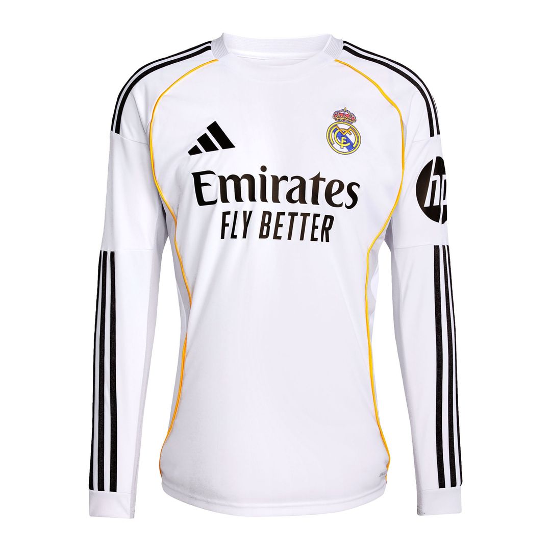 Federico Valverde Real Madrid adidas 2025/26 Home Replica Long Sleeve Jersey - White