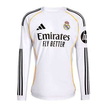 Federico Valverde Real Madrid adidas 2025/26 Home Replica Long Sleeve Jersey - White