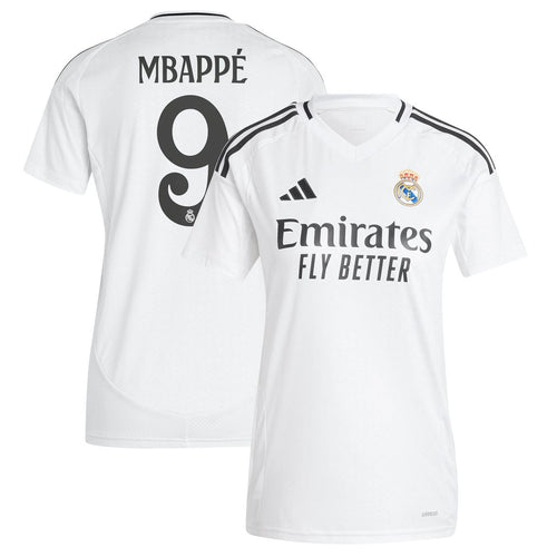 Kylian Mbappé Real Madrid adidas Women's 2024/25 Home Replica Player Jersey - White