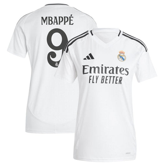 Kylian Mbappé Real Madrid adidas Women's 2024/25 Home Replica Player Jersey - White