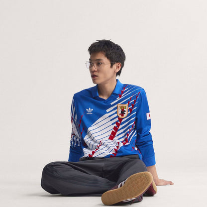 Japan National Team adidas 1993 Bringback Replica Long Sleeve Jersey - Blue/White