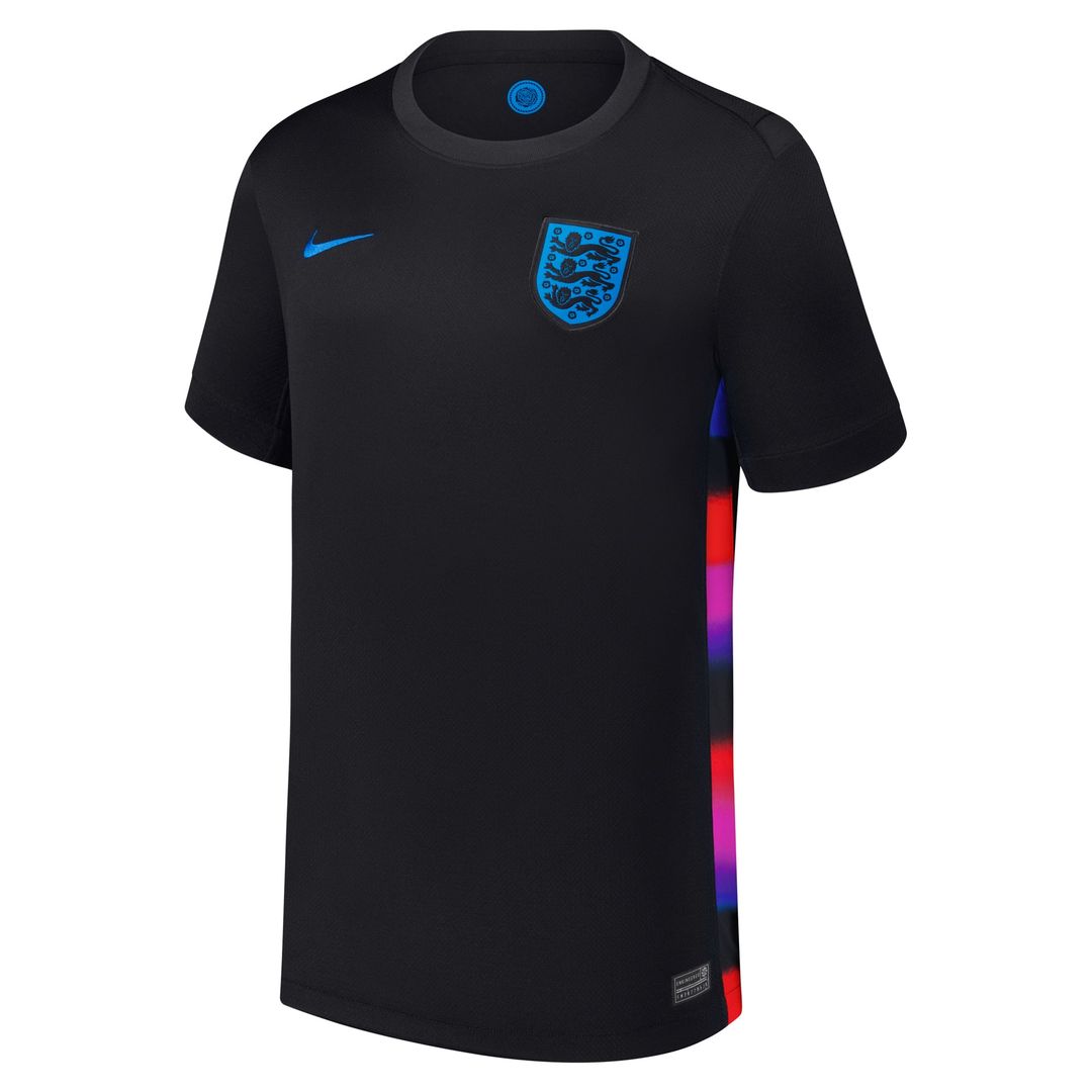 England Women's National Team Nike Youth 2025/26 Away Replica Jersey - Black