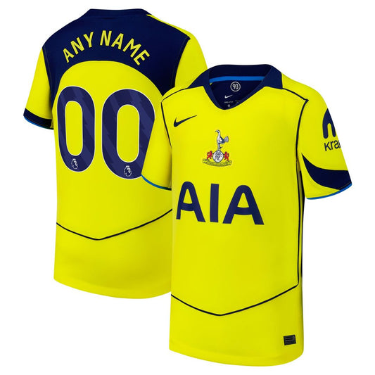 Tottenham Hotspur Nike Youth 2025/26 Third Replica Custom Jersey - Yellow