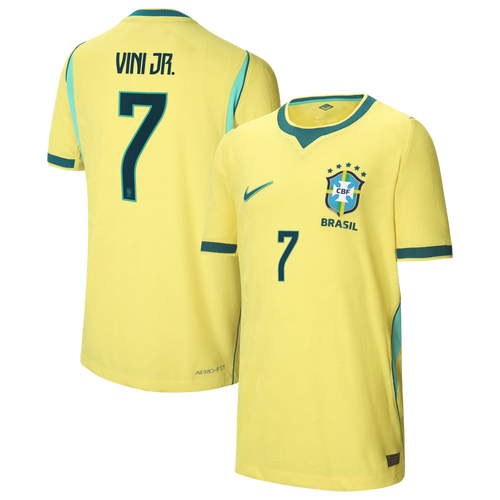 Vini Jr. Brazil National Team Nike Youth 2026 Home Match Authentic Jersey - Yellow